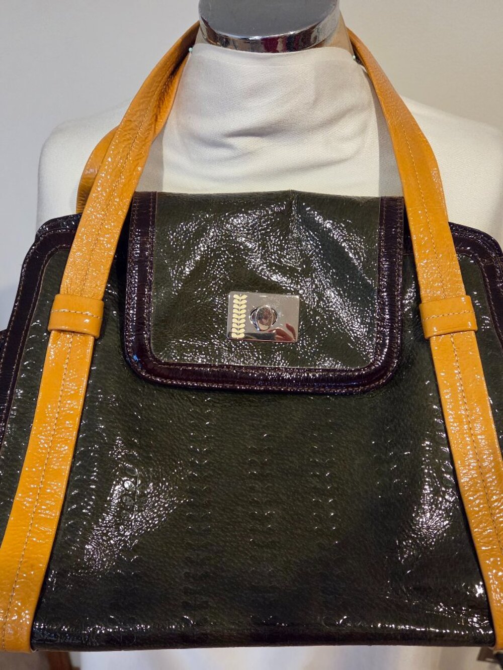 VINTAGE Orla Kiely Dark Green Shoulder Bag